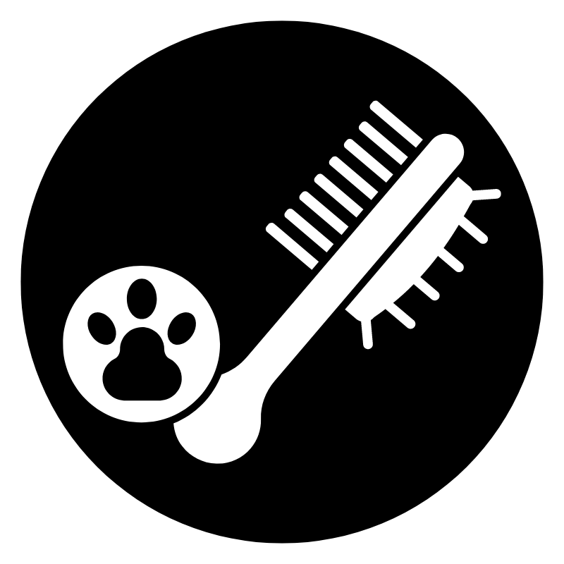 Dog brushing icon
