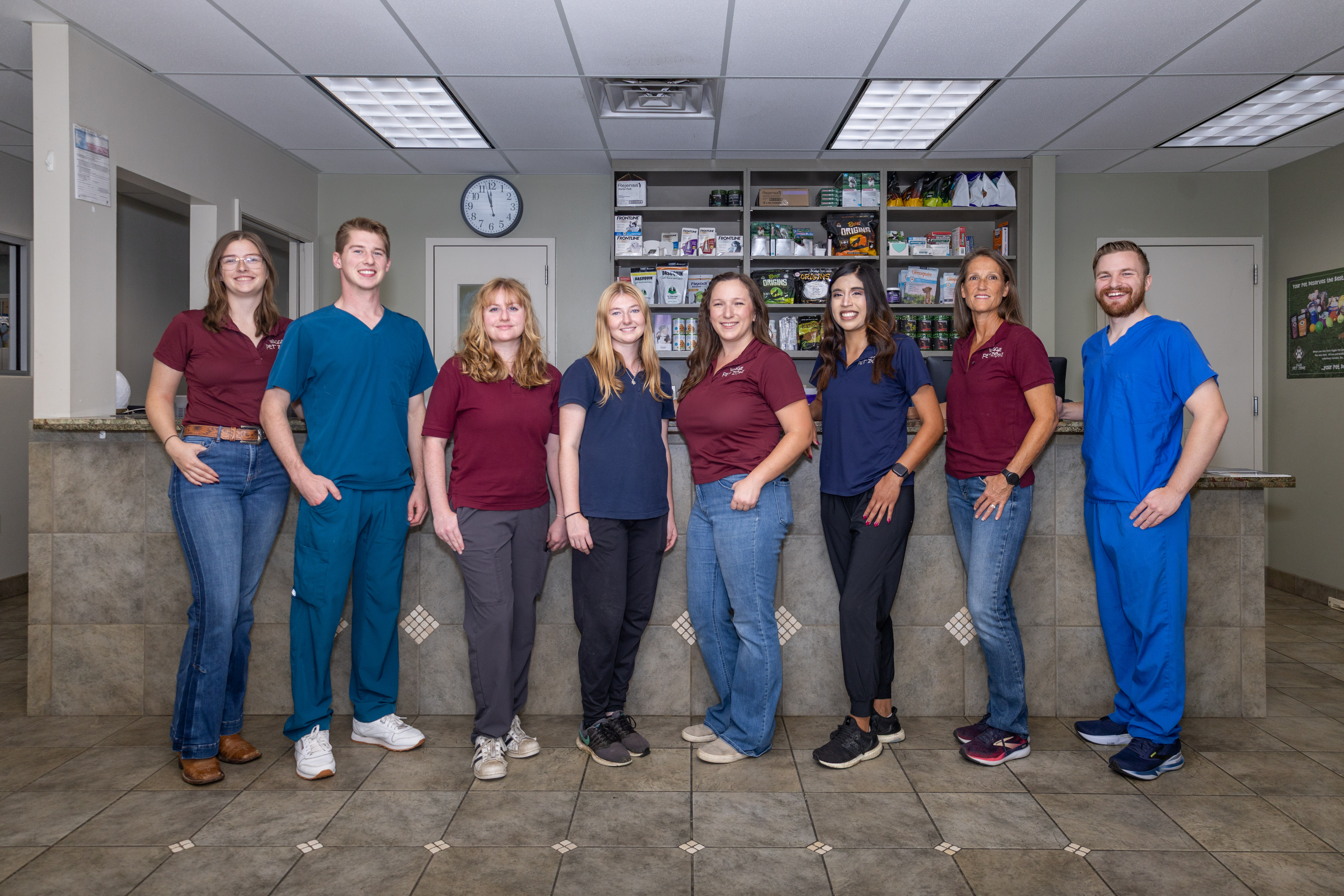 Group photo of the Waggie Pet Zone staff